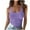 Purple, variant on SWPZC Plus Size Going Out Tops For Women Ribbed Tank Tops Sleeveless Slim Shirts Solid Color Undershirt Badgers Womens Top Camisole Women Dressy