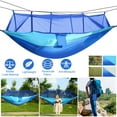thumbnail image 3 of KOFUN Camping Hammock, Portable Double Hammock with Net, 600lbs Load 2 Persons Hammock w/Mosquito Net Outdoor Hiking Camping Hommock Portable Nylon Swing Hanging Bed w/ Strap Hook Carry Bag, 3 of 9
