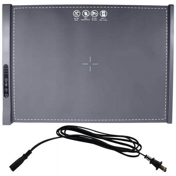 Heating Tray Home Silicone Warming Plate Foldable Food Table Heat Insulation Plate with 3 Adjustable Temperature (US), A