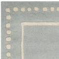thumbnail image 5 of SAFAVIEH Bella Danita Plain Dotted Bordered Wool Area Rug, Light Blue/Ivory, 2' x 3', 5 of 7