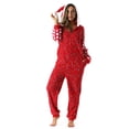 thumbnail image 1 of 6445-L #FollowMe Adult Onesie / Womens Pajamas, Candy Cane Santa, 1 of 4