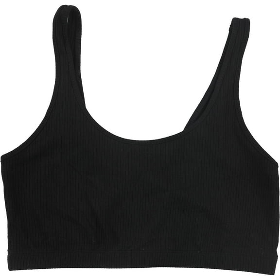 I.N.C Womens Ribbed Bralette, Black, Medium