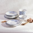 thumbnail image 7 of 222 Fifth Hudson Valley Blue Decal on White 12 Pc Set, Microwave Safe, 7 of 7