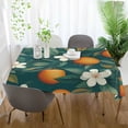 thumbnail image 3 of Yayeee Tablecloths 54" x 54" Rectangle Wrinkle Resistant Party Table Cover, Floral Orange Pattern, 3 of 8