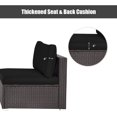 thumbnail image 6 of RELAX4LIFE 2-Piece Wicker Armless Sofa - PE Rattan Sectional Sofa Set w/Removable Cushions, All-Weather Sofa Chair Set for Porch, Balcony, Garden, Poolside, Outdoor Patio Sofa (Black), 6 of 18