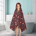thumbnail image 6 of Red Hedgehog and Mushroom Hooded Bath Towel，50"x30" for Ages 3 To 12 Kids, Quick Dry Lightweight Soft Microfiber Hood Beach Towel Cover Up for Kids, 6 of 7