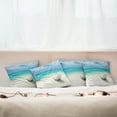thumbnail image 3 of Ambesonne Travel Throw Pillow Cover 4 Pack, Maldives Beach Sunny Day, 16", Turquoise Off White, 3 of 6