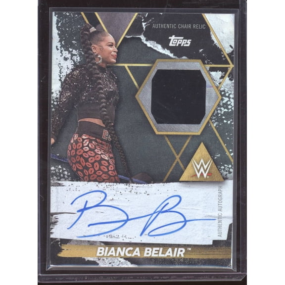 2021 Topps WWE Fully Loaded Bianca Belair Metal Chair Autograph C-BB 17/50 Trading Card