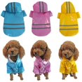 thumbnail image 4 of Outdoor Clothes Waterproof Sunscreen Pet Jumpsuit Jacket Hoody Dog Raincoats PU PINK M, 4 of 8