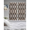 thumbnail image 4 of Living Room Curtains 72 Inches length, Brown Aztecs Window Treatment Curtain Drapes, Abstract Southwest Geometric Vintage Tribal Light Filtering Drapes for Bedroom Laundry Room, 52"x72", 2 Panels, 4 of 7