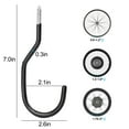 thumbnail image 2 of HLONK 4pcs Heavy Duty Bike Hooks  Mount Wall Bicycle Storage Rack Ceiling Hook, 2 of 5