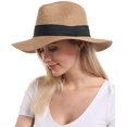 thumbnail image 3 of Unisex Straw Fedora Hat, Sun Hat, Beach Hat for Summer, 3 of 8