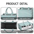thumbnail image 4 of Large Capacity Tote Bag,Light Blue Christmas Santa Pattern Handbag Fashion Luxury Tote Bag,15.7"x13"x 5.1" Inches,Laptop Compatible, 4 of 6