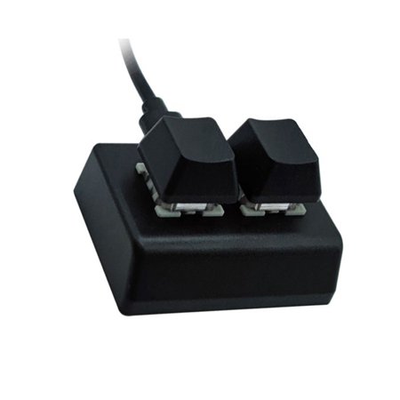 2 Keys Macro Programming Keyboard RGB Mini Keyboard Gaming Drawing Red Switch Custom Keyboard OSU Gaming Keypad Black