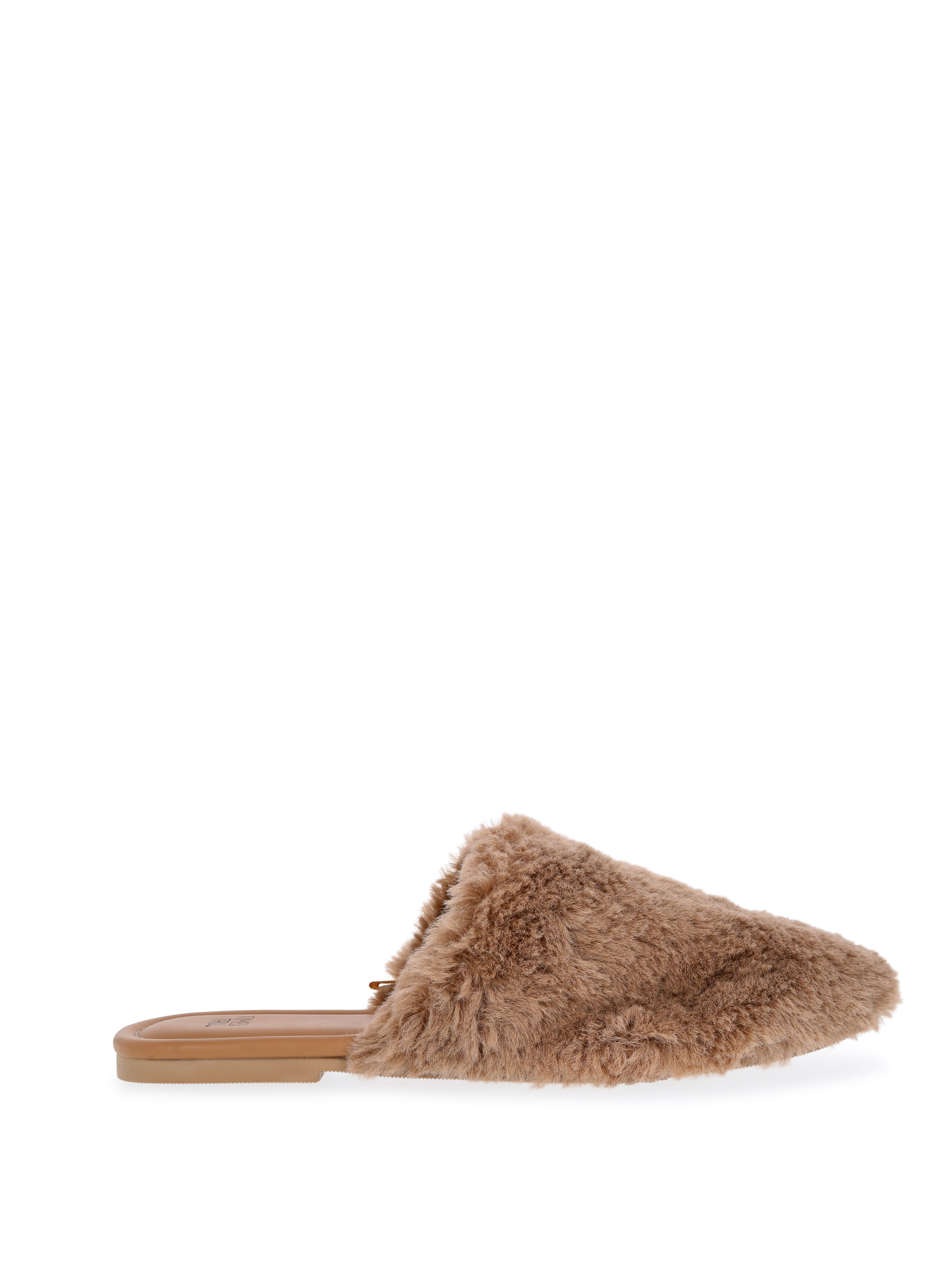 Time and Tru Women's Faux Fur Mules