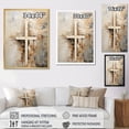 thumbnail image 4 of Designart "Simplistic Christian Cross Montage" Christianity Floater Framed Wall Art Living Room, 4 of 5