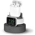 thumbnail image 2 of Apple Watch Stand Charging Dock - elago 2 in 1 Apple Watch Stand Compatible with Apple AirPods 1&2, All iPhone Models, All Apple Watches Series, Night Stand Mode Apple Watch Station [Dark Grey], 2 of 3