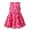 Pink, variant on Dresses for Girls Summer Small Medium Linen Cherry Print Sleeveless Vest Kids Clothes