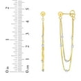 thumbnail image 3 of Floreo 14k Yellow Gold 17.4mm Polished Flower Stencil Cutout Drop Earrings, 3 of 3