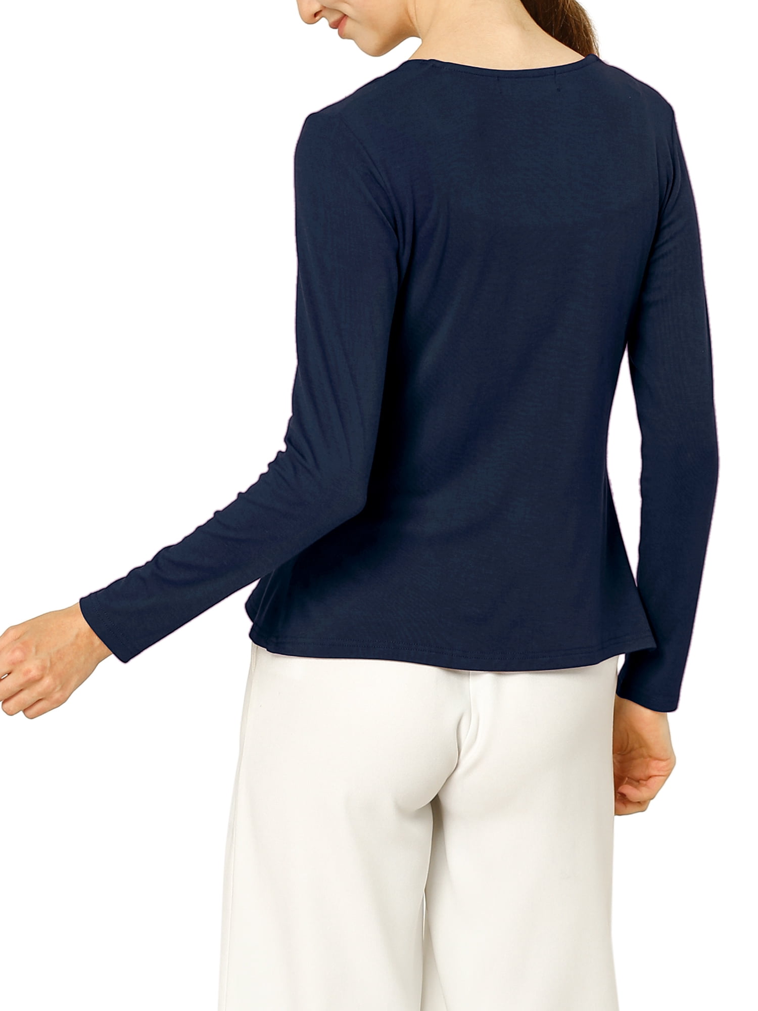 DARING DIVA Women's Tie Front Ruffled Hem Crop Knit Cardigan XS Blue