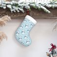 thumbnail image 6 of Bingfone blue Scarf Bear Print Personalized Christmas Stocking - Snowman Design Large 18 inch,Family Holiday Season Decor, 6 of 7