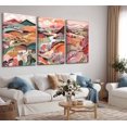 thumbnail image 3 of Abstract Colorful Mountains Canvas Wall Hieng Colorful Watercolor Abstract Forest Natural Scenery Picture Wall Decor Poster Print Hiengwork for Living Room Bedroom Home Decor, 3 of 6