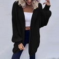 thumbnail image 2 of Manteau d'Automne pour Femmes, Manteau Tricoté à Torsades, Couleur Unie, Col Rond, Veste Chaude, Mi-Longue, Mode, Extérieur, 2 of 6