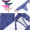 thumbnail image 4 of Gibobby Levantamiento abdominal glúteos bragas cuerpo Calzoncillos Patchwork Color Ropa interior Bragas Bikini Sólido Calzoncillos para mujer Braguitas（Azul marino， XL), 4 of 5