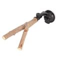 thumbnail image 2 of Non Slip Textured Wooden  Perch With Suction Cups - Training And Interactive, Prevent Slip, Easy To Install - Ideal For Small Medium Birds, 2 of 8