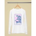 thumbnail image 3 of Skeleton Skater Halloween Street Graphic - Men's Long Sleeve, 3 of 4