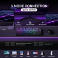 thumbnail image 4 of COSTOM WK75 75% Wireless Mechanical Keyboard, 75% Hot Swappable Custom Keyboard with Knob, RGB Backlit, Pre-lubed Switches, 2.4GHz/USB-C/BT5.0 Gaming Keyboards (Purple), 4 of 9