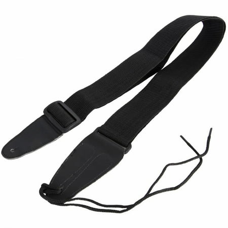 Guitar Strap with Leather Ends (Black)