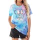 thumbnail image 2 of Camiseta Mágica para Mujeres Reino Mágico Camiseta Familiar de Vacaciones Princesa Castillo Casual Manga Corta Estilo Tie-dye-001, Talla Extra Grande, 2 of 5