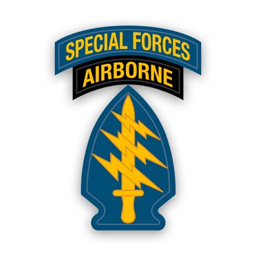 Darkside Ltd US Army Special Forces Airborne Sticker - Green Berets, 3.57" X 5.00", Vinyl