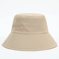 thumbnail image 2 of LinYooLi Large Bucket Hat with Windproof Rope Shade Men Fisherman Hat Solid Women Basin Hat Breathable Summer Mesh 2 Sizes, 2 of 8