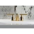 thumbnail image 3 of Kingston Brass KB8952CML Manhattan Mini-Widespread Bathroom Faucet with Pop-Up Drain, Polished Brass, 3 of 7