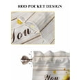 thumbnail image 6 of Sunflower Bathroom Window Curtain, Vintage Botanical Light Filtering Coffee Kitchen Curtains, Bedroom Living Room Curtains 2 Panel 84"x54", 6 of 6