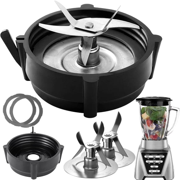 2 Juegos Aspas Licuadora Pro 1200 Xpert, 6 Zletas Blender Blade Piezas de Repuesto Compatibles New Master Series, Con Base de Cuchilla y Anillo de Goma
