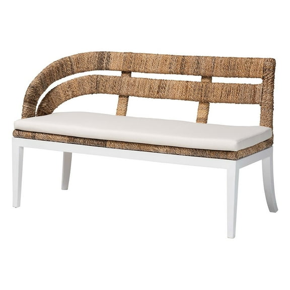 bali & pari Ubud Dining Nook Set with Wood Dining Table and Bench 3 Piece