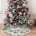 thumbnail image 5 of Lsque Transport Train Print Christmas Tree Skirt, Tree Skirt with Ties or Velcro, Perfect for Holiday Decorations, Halloween, and New Year-30", 5 of 7