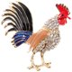 thumbnail image 2 of Broche de gallo XCF de aleación de zinc para ropa, 2 of 2
