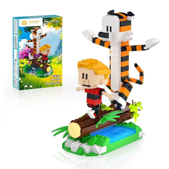 Calvin and Hobbes Building Blocks Set Compatible with Lego – Nostalgic Adventure Toy, Collectible Decor, Perfect Gift for Fans & Kids 6 
