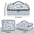thumbnail image 3 of Iauyy Casserole Carrier for Hot Food Insulated Casserole Travel Carry Bag with Lid Food Warmer Bag for Party/Picnic,Light Gray and Blue Flowers, 3 of 7
