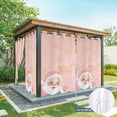 thumbnail image 2 of Outdoor Curtains for Patio Waterproof, Pink Santa Claus Christmas Grommet Gazebo Curtains Drapes for Porch, Pergola,Backyard,Outside, 2 Privacy Panels 54 x 108 Inch, Merry Xmas Snowflake, 2 of 9