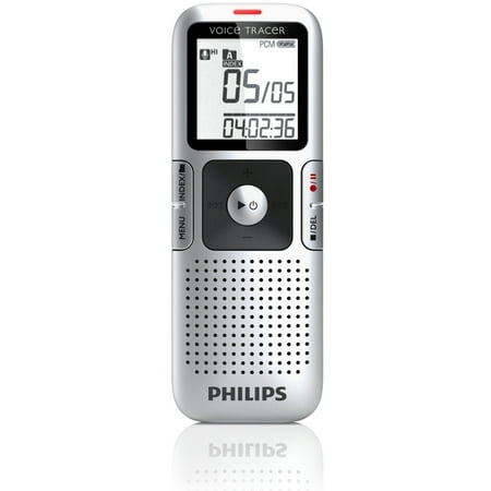 Philips Voice Tracer 2GB Digital Voice Recorder with LCD Display, Aluminum, LFH0652