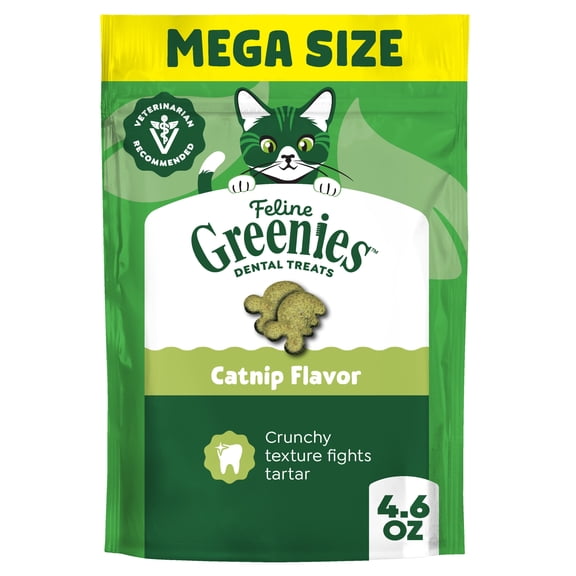 Feline Greenies Adult Dental Cat Treats, Catnip Flavor [Multiple Sizes]