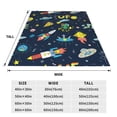 thumbnail image 3 of Salouo Funny Spaceships Print Bed Blankets,Flannel Blanket Comfortable Air Conditioning Blanket Lightweight Blanket for Sofa Bed Travel & Couch -40"x30", 3 of 8