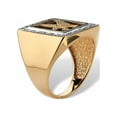 thumbnail image 2 of PalmBeach Jewelry Men's Black Onyx and Diamond Accent Eagle Ring in 14k Gold-plated Sterling Silver, 2 of 6
