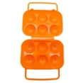 thumbnail image 3 of Caja para guardar huevos, bandeja para huevos con múltiples rejillas, práctica bandeja protectora para huevos, organizador de huevos 6 cuadrícula, 3 of 9