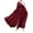 Wine Red, variant on ZANZEA Women's Muslim Long Sleeves Casual Big A Swing Belted Solid Color Dresses